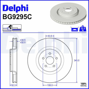 Brake Disc DELPHI BG9295C