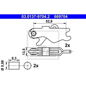 Tarvikesarja, seisontajarru ATE 03.0137-9704.2