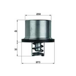Thermostat, coolant MAHLE THD 1 86
