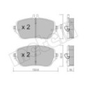 Brake Pad Set, disc brake METELLI 22-1193-0