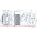 Õliradiaator,mootoriõli NISSENS 90720