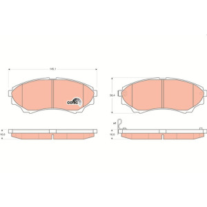 Brake Pad Set, disc brake TRW GDB3403