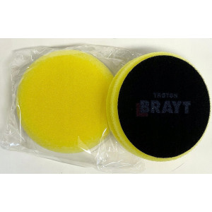 BRAYT 9333 Полировальный круг жёлтый, на липучке 150 &times; 25 мм