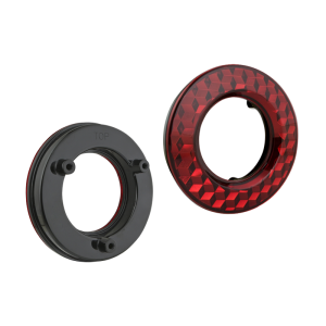 Wesem LA3.23927 decorative ribbed ring red