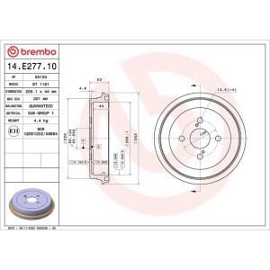 Piduritrummel BREMBO 14.E277.10