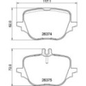 Brake Pad Set, disc brake BREMBO P 50 169