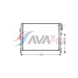 Radiator, engine cooling AVA Clever Choice CR2105
