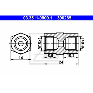 Adapter, piduritorustik ATE 03.3511-0800.1