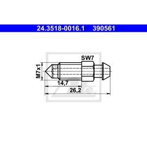 Болт воздушного клапана / вентиль ATE 24.3518-0016.1