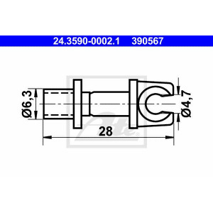 Holder, brake lines ATE 24.3590-0002.1