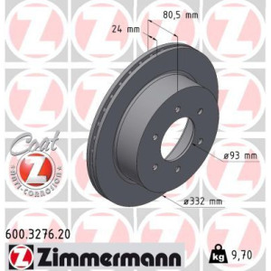 Jarrulevy ZIMMERMANN 600.3276.20