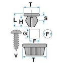 Clip, trim/protection strip VAG 191853615A