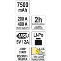 YT-83081 akupank 7500mAh YATO