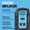 Digitaalne õhupump-täitepump ja inflaator 12V RING
