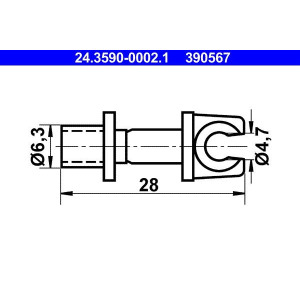 Holder, brake line ATE 24.3590-0002.1