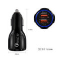 USB kiirlaadija12-24V 3,1A must