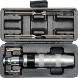 Impact reversible screwdriver with 6 bits YATO YT-2802