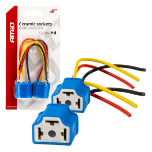Ceramic sockets 2 pcs H4 AMIO