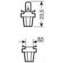 202266 Bulb, instrument lighting MF8 24V 2W B8,5d GREEN SCT