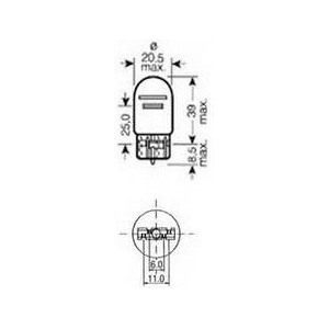 202303 W21/5W Long Life 12V 21/5W W3x16q SCT