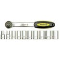 VOREL 58600 Räikkä- ja hylsysarja 1/4", 5–14 mm, 11 osaa