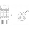 Hehkulamppu 210018 W21/5W LED 12V 13x5050 W3x16q / T20 SCT