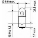 Polttimo T4W Long Life 24V 4W BA9s 202273 SCT