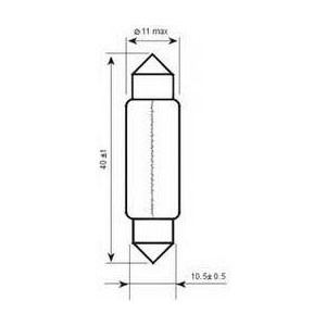 202105 C10W Long Life 12V 10W 11x41S8,5 SCT