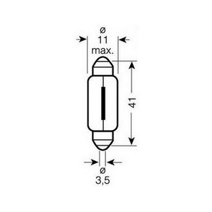 202082 Bulb C5W Long Life 12V 5W 11x44 SV8,5 SCT