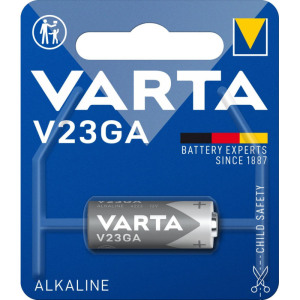 VARTA 23GA Alkaline 52mAh 12V puldipatarei ( mõõdud d10 x 28 mm )