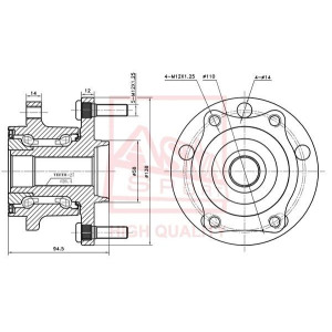 Wheel Hub ASVA SBWH-B9MR