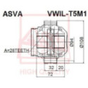 Шарнирный комплект, приводной вал ASVA VWIL-T5M1